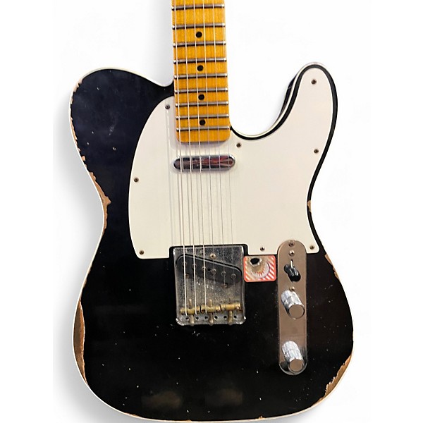 Used 2022 Fender CUSTOM SHOP 1959 CUSTOM RELIC RELIC BLACK Solid Body Electric Guitar