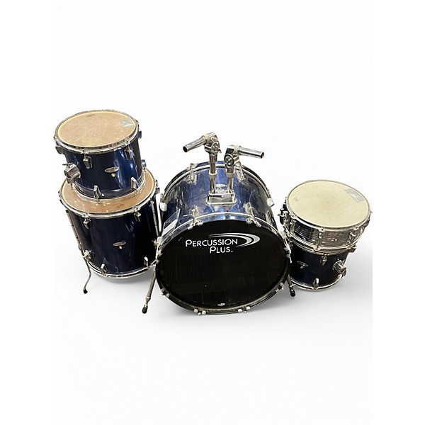 Used Percussion Plus 5 Piece 5 piece  Blue Drum Kit