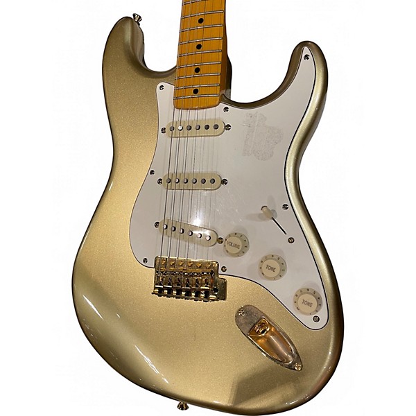 Used Squier 60th Anniversary Classic Vibe 50s Stratocaster Aztec Gold Solid Body Electric Guitar