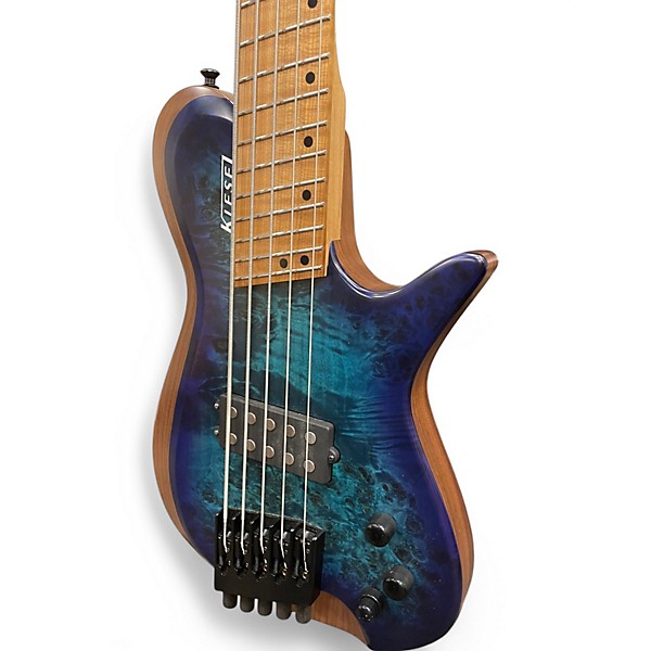 Used Kiesle Custom Z Aqua Burst Electric Bass Guitar