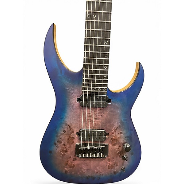 Used Schecter Guitar Research KM-7 MKIII ARTIST BLUE CRIMSON FADE Solid Body Electric Guitar