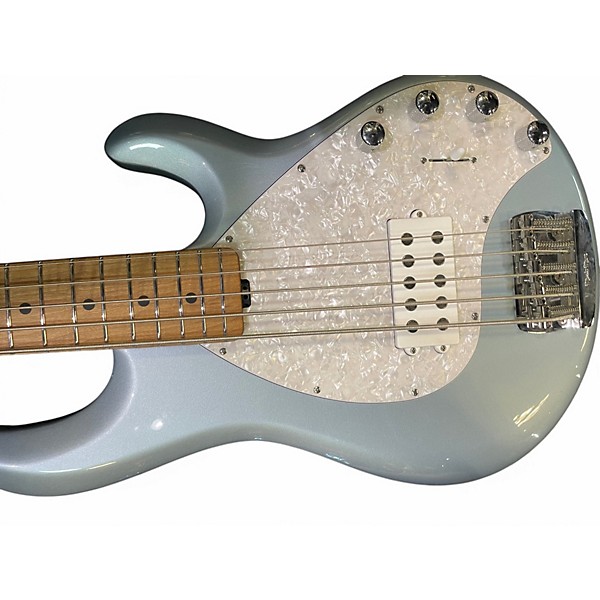 Used Ernie Ball Music Man StingRay Special H FIREMIST SILVER Electric Bass Guitar