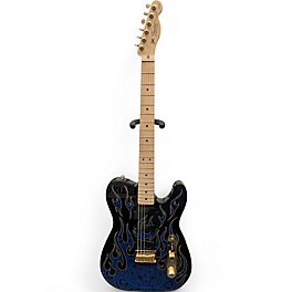 Used Fender Artist Series James Burton Telecaster Black Blue Flame Solid Body Electric Guitar