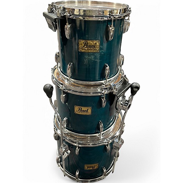 Used Pearl 4 Piece Prestige Session Select Teal Drum Kit