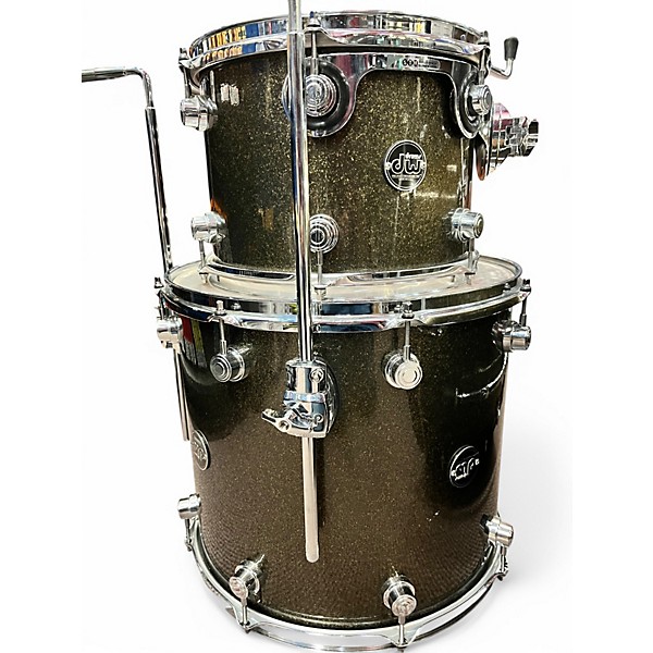 Used DW 3 Piece Performance Series Pewter Sparkle Drum Kit