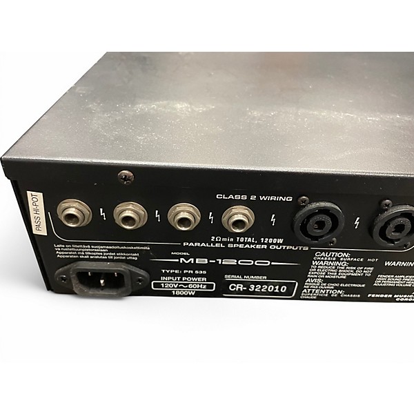 Used Fender MB1200 Bass Power Amp