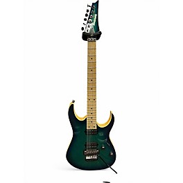 Used Ibanez RG652AHMFX Prestige Series Nebula Green Burst Solid Body Electric Guitar