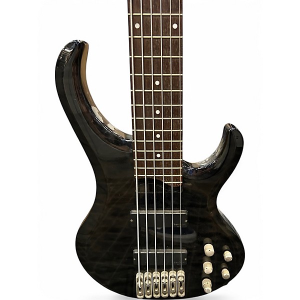 Used 2010s Ibanez BTB406 6 String Trans Black Electric Bass Guitar
