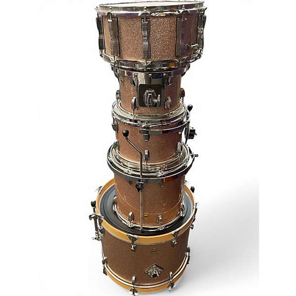 Used Ludwig 5 Piece Classic Maple Champagne Sparkle Drum Kit