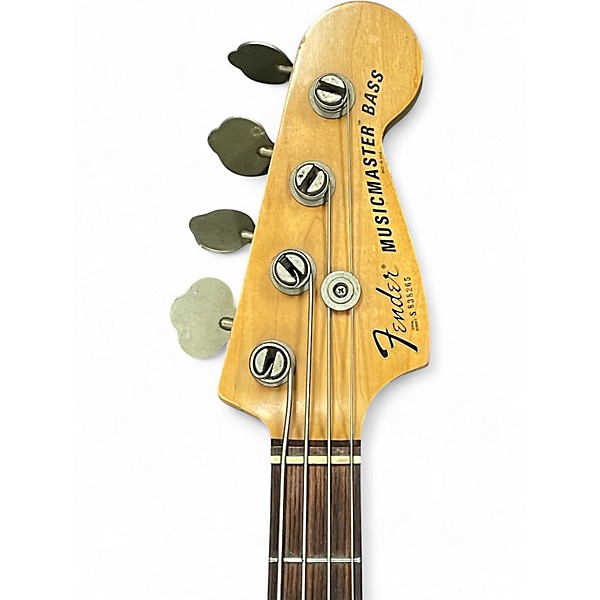 Vintage 1980 Fender MUSICMASTER BASS Yellow Electric Bass Guitar