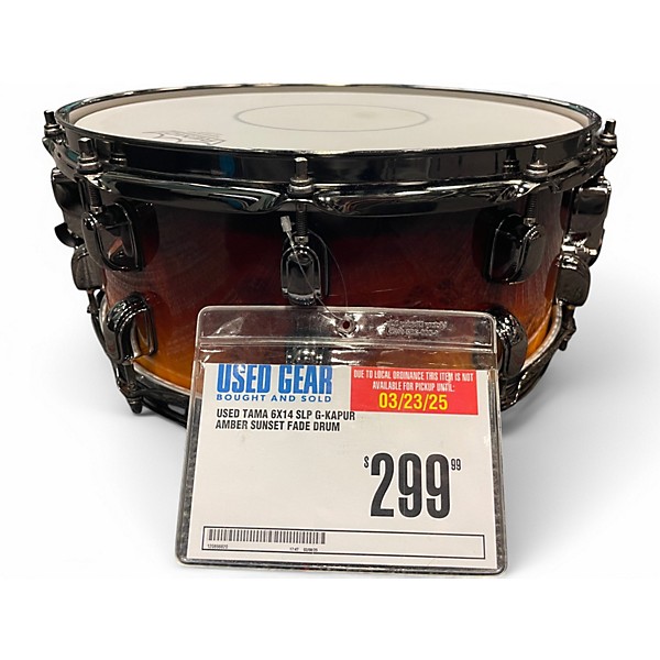 Used TAMA 6X14 SLP G-Kapur Amber Sunset Fade Drum