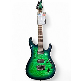 Used Ibanez S6521Q Emerald Green Solid Body Electric Guitar