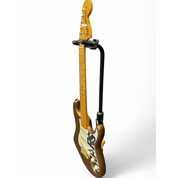 Used Fender Limited Edition Bruno Mars Stratocaster Gold Solid Body Electric Guitar