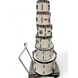 Used 1980 Yamaha 6 Piece Power Recording Shell Pack White Drum Kit