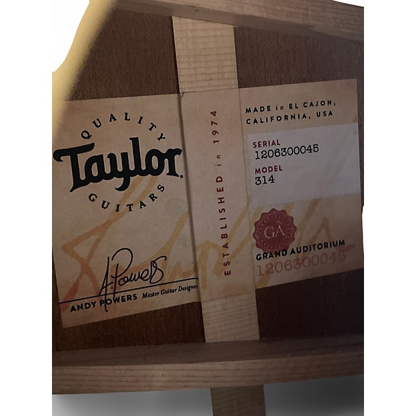 Used Taylor 314 V-Class Natural Acoustic Guitar