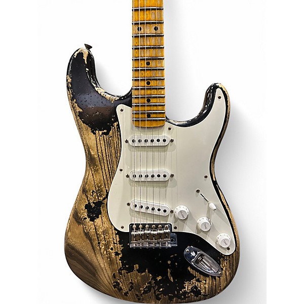 Used 2022 Fender 1957 Relic Stratocaster Esquire Black Solid Body Electric Guitar