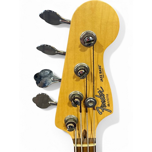 Used 1989 Fender american standard long horn jazz bass Brown Sunburst Electric Bass Guitar