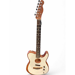Used Fender Acoustasonic Player Telecaster Alpine White Acoustic Electric Guitar