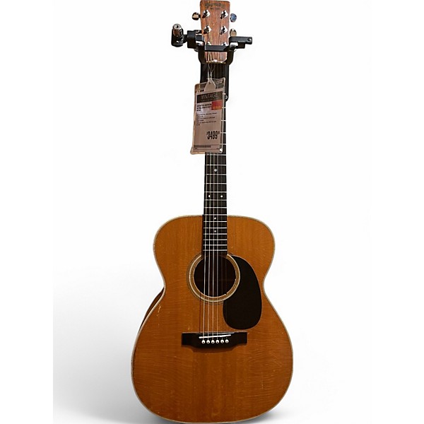 Vintage 1975 Martin 00028 Natural Acoustic Electric Guitar