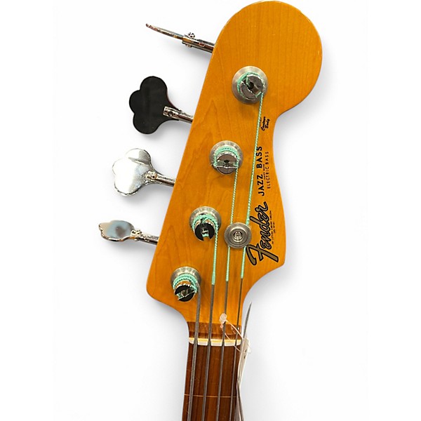 Used Fender Jaco Pastorius Signature Fretless Jazz Bass 3 Tone Sunburst Electric Bass Guitar