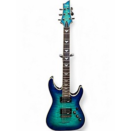 Used Schecter Guitar Research Omen Extreme 6 Ocean Blue Burst Solid Body Electric Guitar