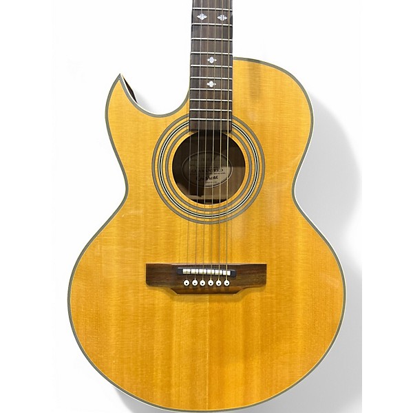 Used Epiphone PR5E Left Handed Natural Acoustic Electric Guitar