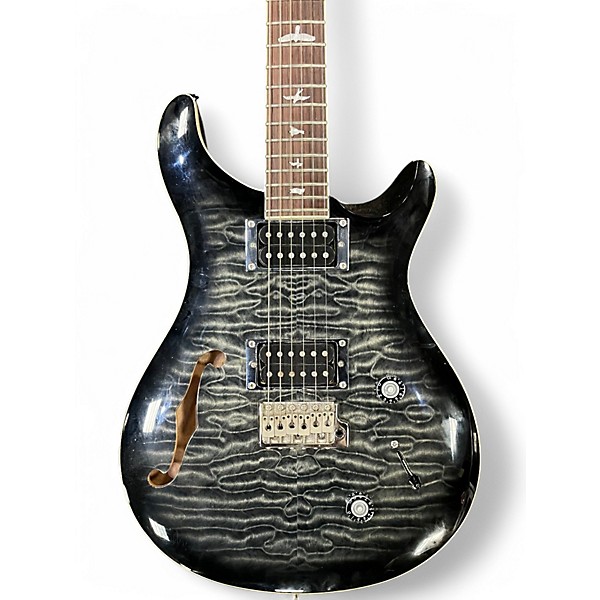 Used PRS SE Custom 22 Semi-Hollowbody Charcoal Hollow Body Electric Guitar