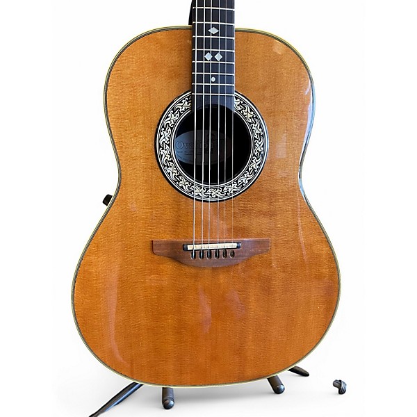 Vintage 1990s Ovation CUSTOM BALLADEER 1712 Natural Acoustic Electric Guitar