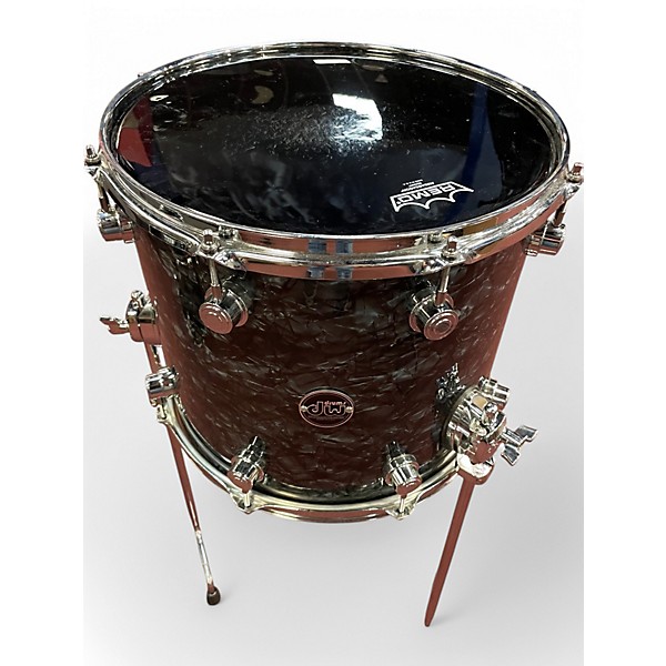 Used DW 7 Piece Performance Series black diamond Drum Kit