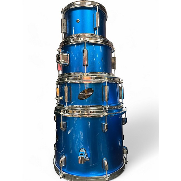 Used Ludwig 5 Piece Accent CS Blue Drum Kit
