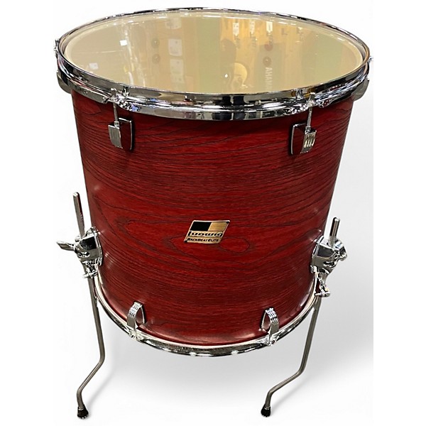 Used Ludwig 5 Piece BACKBEAT ELITE RUBY GRAIN Drum Kit