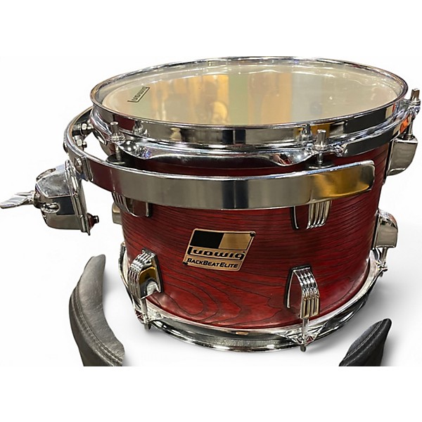 Used Ludwig 5 Piece BACKBEAT ELITE RUBY GRAIN Drum Kit