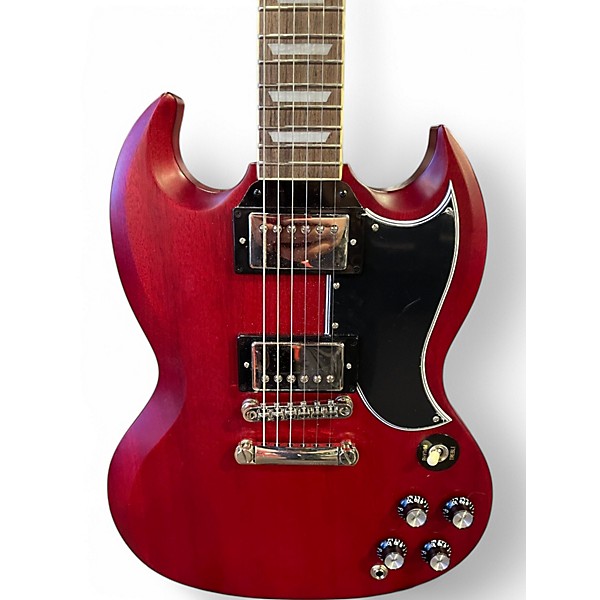 Used Epiphone Les Paul Custom SG Aged 60s Cherry Solid Body Electric Guitar