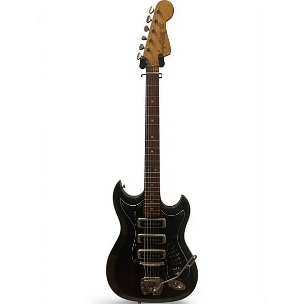 Vintage 1960s Hagstrom III Black Solid Body Electric Guitar