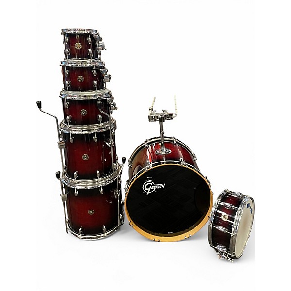 Used Gretsch Drums 7 Piece Catalina Maple Deep Cherry Burst Drum Kit
