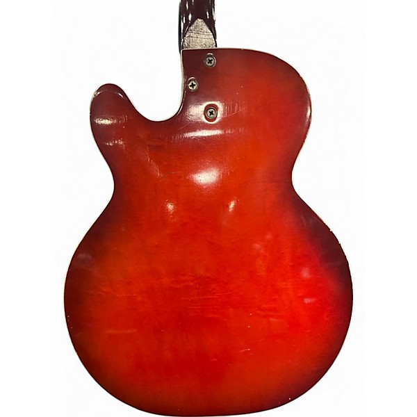 Vintage 1960s Harmony H-59 Rocket sunburst Hollow Body Electric Guitar