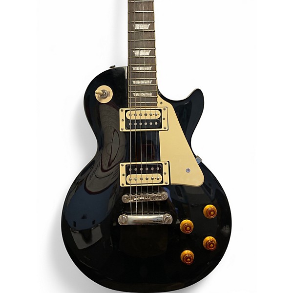 Used 2020 Epiphone Les Paul Traditional Pro Black Solid Body Electric Guitar