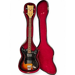 Vintage 1970s Hagstrom HIIBN BASS Sunburst Electric Bass Guitar