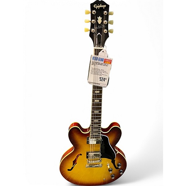 Used Epiphone ES335 Iced Tea Burst Hollow Body Electric Guitar,Specials : American Fashion Style Bags On Sale
