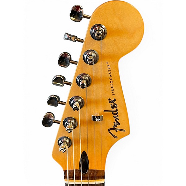 Used Fender strat nebula Black Solid Body Electric Guitar