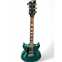 Used 2010s Reverend MANTA RAY HB Turquoise Hollow Body Electric Guitar