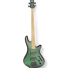 Used Schecter Guitar Research Stiletto Studio 4 Emerald Green Burst Electric Bass Guitar