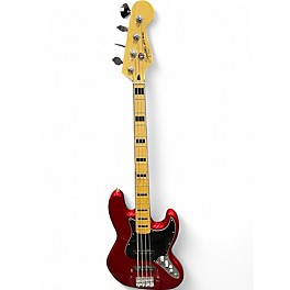Used Squier Vintage Modified Jazz Bass red Electric Bass Guitar