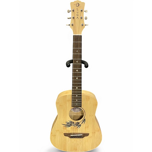Used Luna Used Luna Safari Tattoo 3/4 Size Natural Acoustic Guitar 