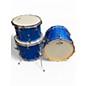 Used Weltch Tuning Systems 3 Piece EPIPHANY  BLUE SPARKLE Drum Kit thumbnail