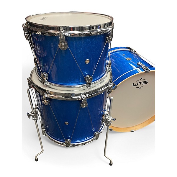 Used Weltch Tuning Systems 3 Piece EPIPHANY  BLUE SPARKLE Drum Kit