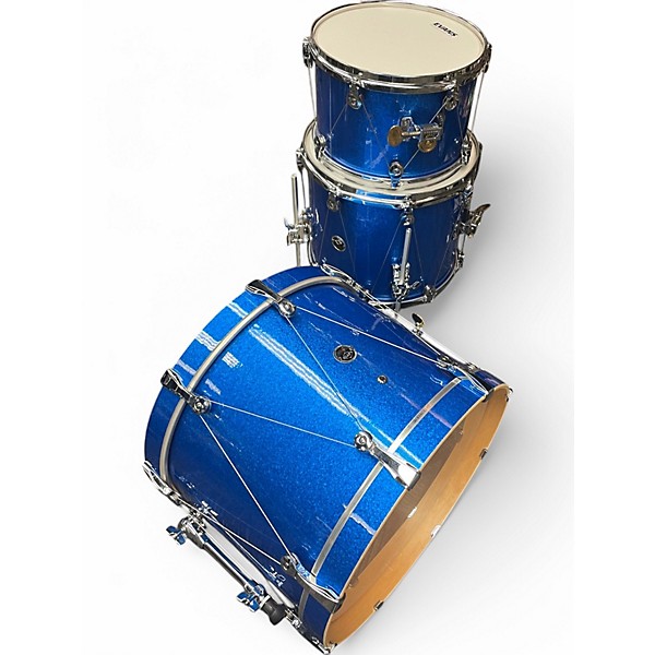 Used Weltch Tuning Systems 3 Piece EPIPHANY  BLUE SPARKLE Drum Kit