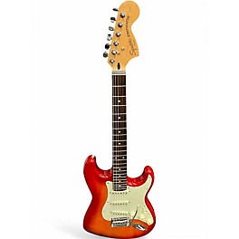 Used Squier STRATOCASTER Cherry Sunburst Solid Body Electric Guitar