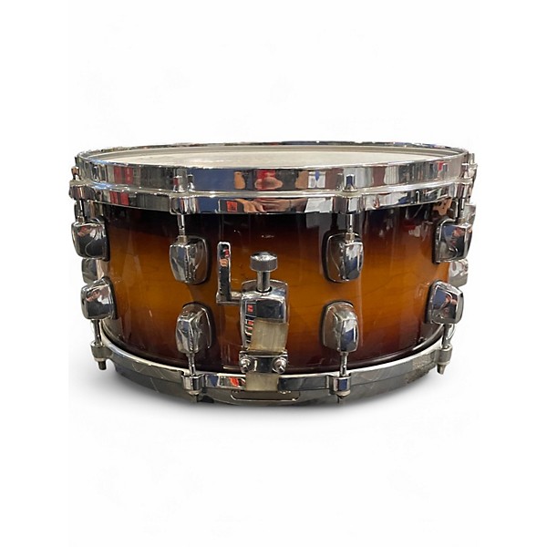Used ddrum 6.5X14 Custom Maple Snare Drum 3 Tone Sunburst Drum