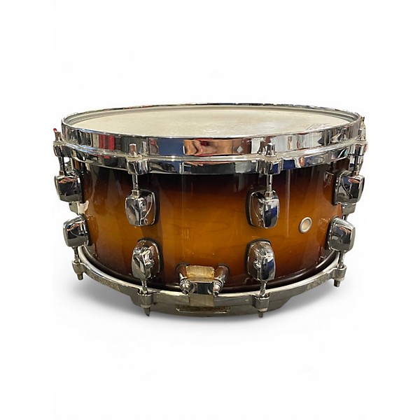 Used ddrum 6.5X14 Custom Maple Snare Drum 3 Tone Sunburst Drum
